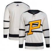 Wholesale Cheap Men's Pittsburgh Penguins Blank Cream 2023 Winter Classic Stitched Jersey