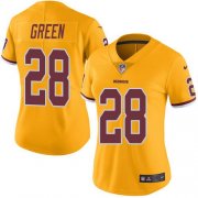 Wholesale Cheap Nike Redskins #28 Darrell Green Gold Women's Stitched NFL Limited Rush Jersey