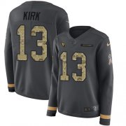 Wholesale Cheap Nike Cardinals #13 Christian Kirk Anthracite Salute to Service Women's Stitched NFL Limited Therma Long Sleeve Jersey