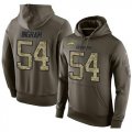 Wholesale Cheap NFL Men's Nike Los Angeles Chargers #54 Melvin Ingram Stitched Green Olive Salute To Service KO Performance Hoodie