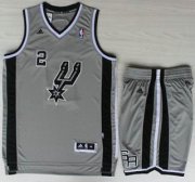 Wholesale Cheap San Antonio Spurs #2 Kawhi Leonard Grey Revolution 30 Swingman NBA Jersey Short Suits