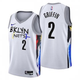 Wholesale Cheap Men\'s Brooklyn Nets #2 Blake Griffin 2022-23 White City Edition Stitched Basketball Jersey