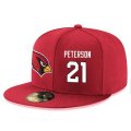 Wholesale Cheap Arizona Cardinals #21 Patrick Peterson Snapback Cap NFL Player Red with White Number Stitched Hat