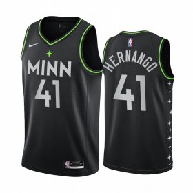 Wholesale Cheap Nike Timberwolves #41 Juancho Hernangomez Black NBA Swingman 2020-21 City Edition Jersey