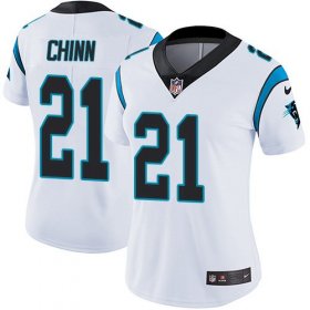 Wholesale Cheap Nike Carolina Panthers #21 Jeremy Chinn White Women\'s Stitched NFL Vapor Untouchable Limited Jersey