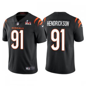 Wholesale Cheap Men\'s Cincinnati Bengals #91 Trey Hendrickson 2022 Black Super Bowl LVI Vapor Limited Stitched Jersey