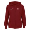 Wholesale Cheap Nike San Francisco 49ers Ladies Tailgater Full Zip Hoodie Red