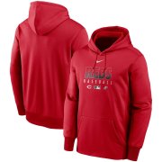 Wholesale Cheap Men's Cincinnati Reds Nike Red Authentic Collection Therma Performance Pullover Hoodie