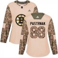 Wholesale Cheap Adidas Bruins #88 David Pastrnak Camo Authentic 2017 Veterans Day Women's Stitched NHL Jersey