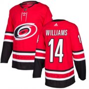 Wholesale Cheap Adidas Hurricanes #14 Justin Williams Red Home Authentic Stitched Youth NHL Jersey