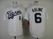 Wholesale Cheap Tigers #6 Al Kaline White "Los Tigres" Stitched MLB Jersey
