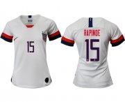 Wholesale Cheap Women's USA #15 Rapinoe Home Soccer Country Jersey