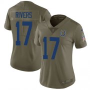 Wholesale Cheap Nike Colts #17 Philip Rivers Olive Women's Stitched NFL Limited 2017 Salute To Service Jersey