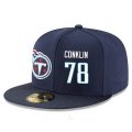 Wholesale Cheap Tennessee Titans #78 Jack Conklin Snapback Cap NFL Player Navy Blue with White Number Stitched Hat