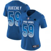 Wholesale Cheap Nike Panthers #59 Luke Kuechly Royal Women's Stitched NFL Limited NFC 2018 Pro Bowl Jersey