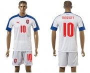 Wholesale Cheap Czech #10 Rosicky Away Soccer Country Jersey
