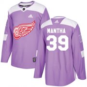 Wholesale Cheap Adidas Red Wings #39 Anthony Mantha Purple Authentic Fights Cancer Stitched Youth NHL Jersey