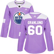 Wholesale Cheap Adidas Oilers #60 Markus Granlund Purple Authentic Fights Cancer Women's Stitched NHL Jersey
