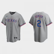 Wholesale Cheap Men's Texas Rangers #2 Marcus Semien Gray Cool Base Stitched Baseball Jersey