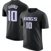 Wholesale Cheap Men's Sacramento Kings #10 Domantas Sabonis Black 2022-23 Statement Edition Name & Number T-Shirt