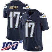 Wholesale Cheap Nike Chargers #17 Philip Rivers Navy Blue Team Color Men's Stitched NFL 100th Season Vapor Limited Jersey