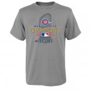 Wholesale Cheap Youth Chicago Cubs Majestic Heathered Gray 2016 World Series Champions Locker Room T-Shirt