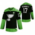 Wholesale Cheap St. Louis Blues #17 Jaden Schwartz Men's Adidas Green Hockey Fight nCoV Limited NHL Jersey
