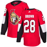 Wholesale Cheap Adidas Senators #28 Connor Brown Red Home Authentic Stitched Youth NHL Jersey