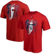 Wholesale Cheap Los Angeles Angels #17 Shohei Ohtani Majestic 2019 Spring Training Big & Tall Name & Number T-Shirt Red