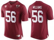 Wholesale Cheap Men's Alabama Crimson Tide #56 Tim Williams Red 2017 Championship Game Patch Stitched CFP Nike Limited Jersey