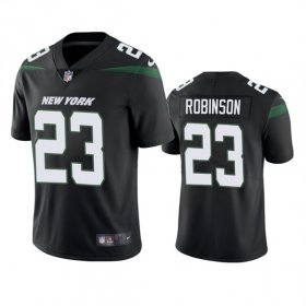 Wholesale Cheap Men\'s New York Jets #23 James Robinson Black Vapor Untouchable Limited Stitched Jersey