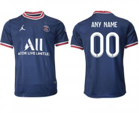 Wholesale Cheap Men 2021-2022 Club Paris Saint-Germain home aaa version blue customized Soccer Jersey