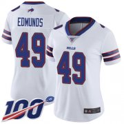 Wholesale Cheap Nike Bills #49 Tremaine Edmunds White Women's Stitched NFL 100th Season Vapor Limited Jersey