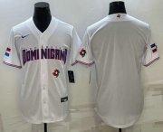 Wholesale Cheap Men's Dominican Republic Baseball 2023 White World Baseball With Patch Classic Stitched Jerseys