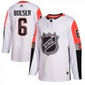 Wholesale Cheap Adidas Canucks #6 Brock Boeser White 2018 All-Star Pacific Division Authentic Youth Stitched NHL Jersey