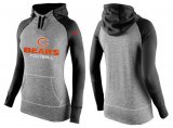 Wholesale Cheap Women's Nike Chicago Bears Performance Hoodie Grey & Black