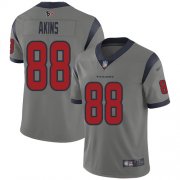 Wholesale Cheap Nike Texans #88 Jordan Akins Gray Men's Stitched NFL Limited Inverted Legend Jersey
