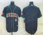 Wholesale Cheap Men's Mexico Baseball Blank 2023 Black World Baseball Classic Stitched Jersey