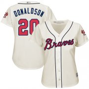 Wholesale Cheap Braves #20 Josh Donaldson Cream Alternate Women's Stitched MLB Jersey