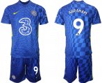 Wholesale Cheap Men 2021-2022 Club Chelsea FC home blue 9 Nike Soccer Jerseys