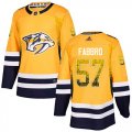 Wholesale Cheap Adidas Predators #57 Dante Fabbro Yellow Home Authentic Drift Fashion Stitched NHL Jersey