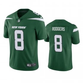 Wholesale Cheap Men\'s New York Jets #8 Aaron Rodgers Green Vapor Untouchable Limited Stitched Jersey