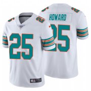Wholesale Cheap Nike Dolphins #25 Xavien Howard White Alternate Men's Stitched NFL 100th Season Vapor Untouchable Limited Jersey