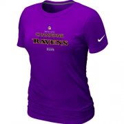 Wholesale Cheap Women's Nike Baltimore Ravens 2012 AFC Conference Champions Trophy Collection Long T-Shirt Purple