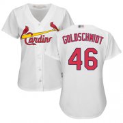 Wholesale Cheap Cardinals #46 Paul Goldschmidt White Home Women's Stitched MLB Jersey
