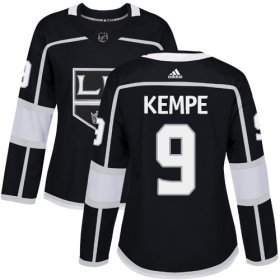 Wholesale Cheap Adidas Kings #9 Adrian Kempe Black Home Authentic Women\'s Stitched NHL Jersey