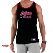 Wholesale Cheap Men's Nike Cleveland Indians Home Practice Tank Top Black