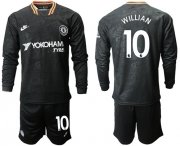 Wholesale Cheap Chelsea #10 Willian Third Long Sleeves Soccer Club Jersey