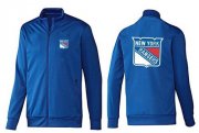 Wholesale Cheap NHL New York Rangers Zip Jackets Blue-2
