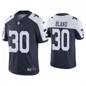 Wholesale Men\'s Dallas Cowboys #30 DaRon Bland Navy Thanksgiving Vapor Limited Stitched Jersey